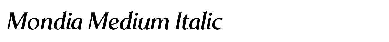 Mondia Medium Italic